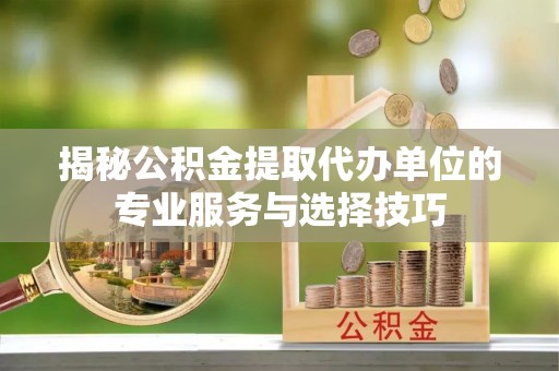 陆河揭秘公积金提取代办单位的专业服务与选择技巧